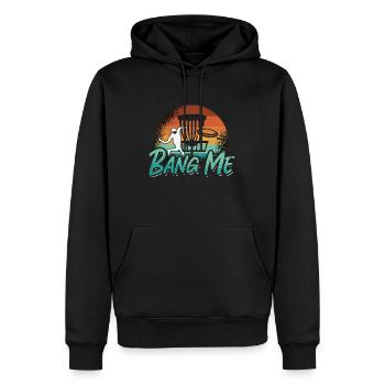 Flying Disc Bang Me Frisbee Golf Disc Golf Basket - Sweat à capuche Premium bio Homme - noir - Devant - Nico (187cm)