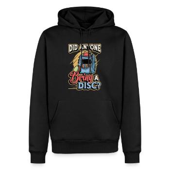 Flying Disc Quelqu’un a-t-il apporté un disque Frisbee Golf - Sweat à capuche Premium bio Homme - noir - Devant - Nico (187cm)