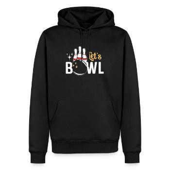 Alley Bowling Let's Bowl Ninepins Bowling Player - Männer Premium Bio Hoodie - Schwarz - Vorne - Nico (187cm)