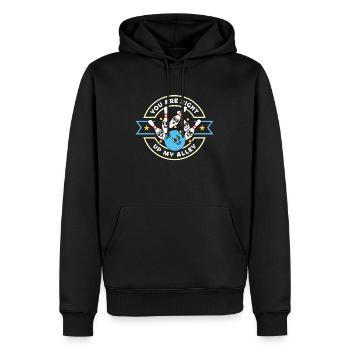 Alley Bowling You Are Right Up My Bowling League - Männer Premium Bio Hoodie - Schwarz - Vorne - Nico (187cm)