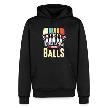 Alley Bowling Takes Balls Bowling League Ninepins - Männer Premium Bio Hoodie - Schwarz - Vorne - Nico (187cm)