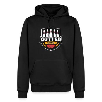 Alley Bowling Gutter Gang Ninepins Bowling Ball - Männer Premium Bio Hoodie - Schwarz - Vorne - Nico (187cm)