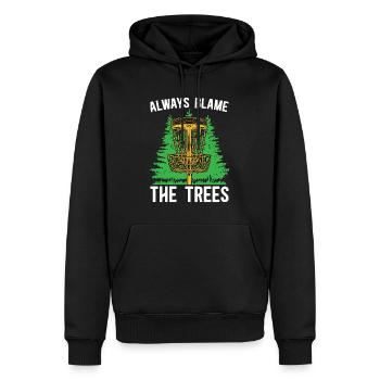 Le disc golf blâme toujours les arbres Ultimate Frisbee - Sweat à capuche Premium bio Homme - noir - Devant - Nico (187cm)