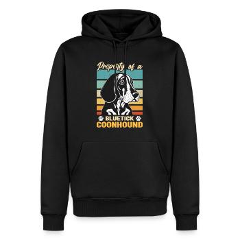 Coonhound Propriété De Bluetick Retro Dog Breed - Sweat à capuche Premium bio Homme - noir - Devant - Nico (187cm)