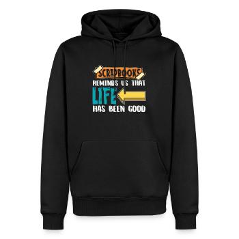 Scrapbooks Reminds Us That Life Crafting Artwork - Männer Premium Bio Hoodie - Schwarz - Vorne - Nico (187cm)
