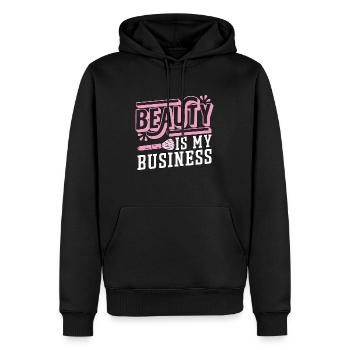 Esthéticienne La beauté est mon entreprise Cosmétologue - Sweat à capuche Premium bio Homme - noir - Devant - Nico (187cm)