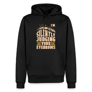Esthéticienne Je juge silencieusement votre esthéticienne - Sweat à capuche Premium bio Homme - noir - Devant - Nico (187cm)