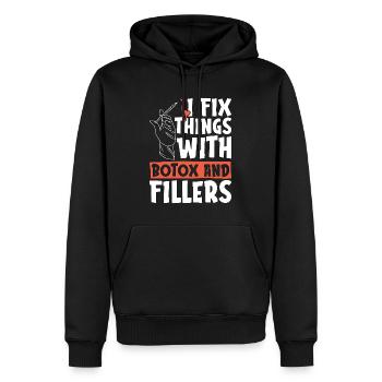 Aesthetician I Fix Things WIth Botox And Skin Care - Männer Premium Bio Hoodie - Schwarz - Vorne - Nico (187cm)