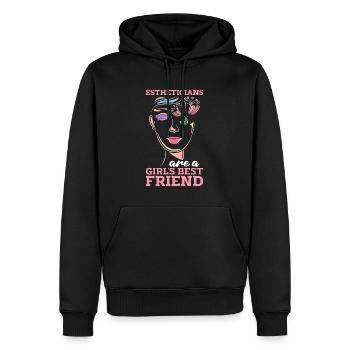 Les esthéticiennes esthéticiennes sont les soins de la peau d’une fille - Sweat à capuche Premium bio Homme - noir - Devant - Nico (187cm)