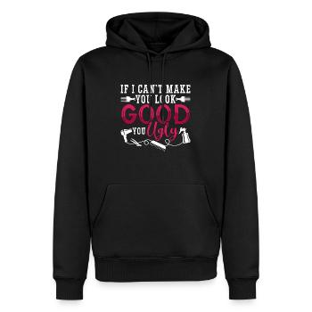 Cosmétologie si je ne peux pas te faire paraître esthéticienne - Sweat à capuche Premium bio Homme - noir - Devant - Nico (187cm)