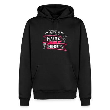 Scrapbooking, Making, Souvenirs, Papercraft Journaling - Sweat à capuche Premium bio Homme - noir - Devant - Nico (187cm)