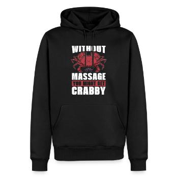 Massothérapeute sans massage vous pourriez physio - Sweat à capuche Premium bio Homme - noir - Devant - Nico (187cm)