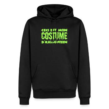 Ceci est mon costume d'halloween déguisement drôle - Sweat à capuche Premium bio Homme - noir - Devant - Nico (187cm)