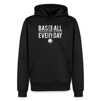 Baseball tous les jours passionné baseball sport - Sweat à capuche Premium bio Homme - noir - Devant - Nico (187cm)