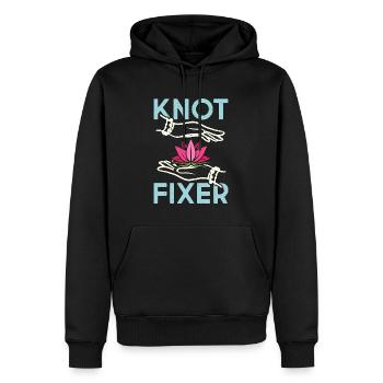 Massothérapeute Fixateur de nœuds Chiropraticien Massuseur - Sweat à capuche Premium bio Homme - noir - Devant - Nico (187cm)