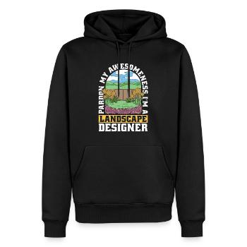Landscaper Pardon My Awesomeness I'm A Lawn Mower - Männer Premium Bio Hoodie - Schwarz - Vorne - Nico (187cm)
