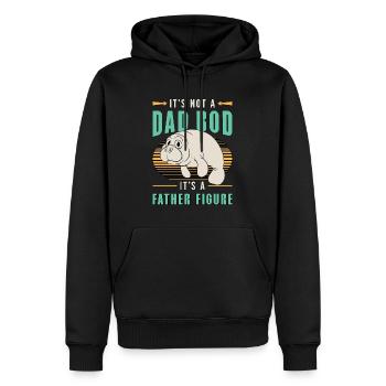Dugong Ce n’est pas un dad bod, ce sont des animaux marins - Sweat à capuche Premium bio Homme - noir - Devant - Nico (187cm)