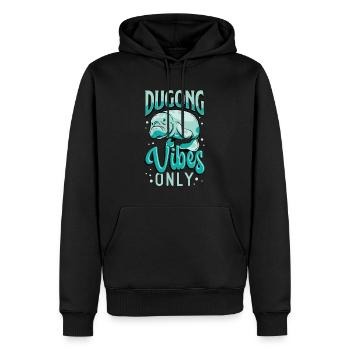 Dugong Vibes Seulement Sauvage Créatures Marines Lamantin - Sweat à capuche Premium bio Homme - noir - Devant - Nico (187cm)