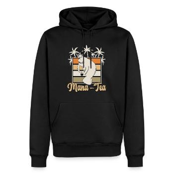 Dugong Mana-Tea Animaux marins Vaches de mer Lamantin - Sweat à capuche Premium bio Homme - noir - Devant - Nico (187cm)