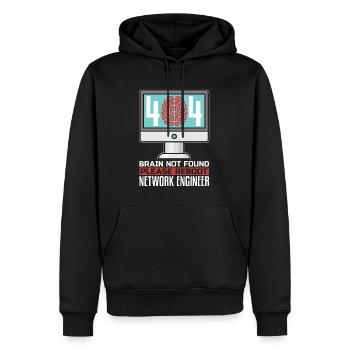 Network Engineer 404 Brain Not Found Programmer - Men’s Premium Organic Hoodie - black - Front - Nico (187cm)