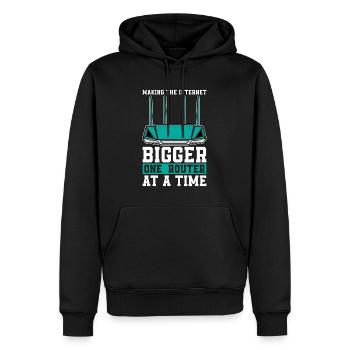 Ingénieur réseau qui fait de l’Internet un geek de l’informatique - Sweat à capuche Premium bio Homme - noir - Devant - Nico (187cm)