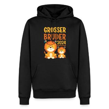 Kinder Junge Mädchen Kindergarten Ninja - Männer Premium Bio Hoodie - Schwarz - Vorne - Nico (187cm)