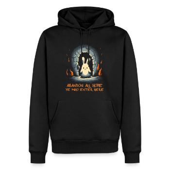 Gib alle Hoffnung auf im Kerker des Kaninchen - Männer Premium Bio Hoodie - Schwarz - Vorne - Nico (187cm)