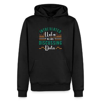 L’exploration de données introvertie à moins que nous ne programmions - Sweat à capuche Premium bio Homme - noir - Devant - Nico (187cm)