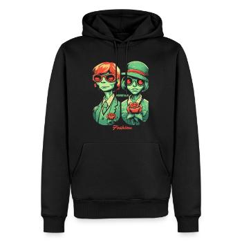 Cartoon, für immer Mode Designer - Männer Premium Bio Hoodie - Schwarz - Vorne - Nico (187cm)