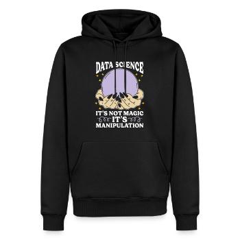 Data Mining Data Science Ce n’est pas magique Programmeur - Sweat à capuche Premium bio Homme - noir - Devant - Nico (187cm)