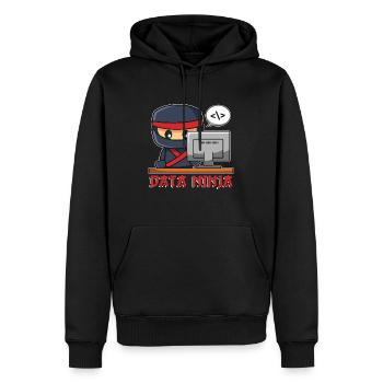 Exploration de données, programmeur Data Ninja, apprentissage automatique - Sweat à capuche Premium bio Homme - noir - Devant - Nico (187cm)