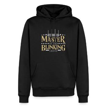 Network Engineer Master Of The Blinking Networking - Men’s Premium Organic Hoodie - black - Front - Nico (187cm)