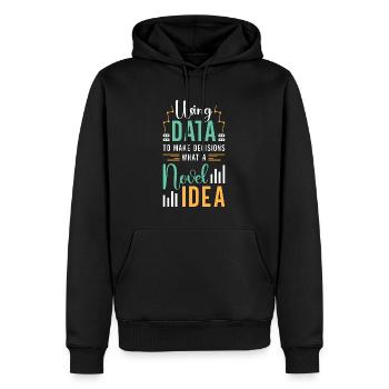 Analyste de données utilisant les données pour créer de l’apprentissage automatique - Sweat à capuche Premium bio Homme - noir - Devant - Nico (187cm)