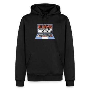 Cybersécurité 0 jour sans incident Hameçonnage - Sweat à capuche Premium bio Homme - noir - Devant - Nico (187cm)