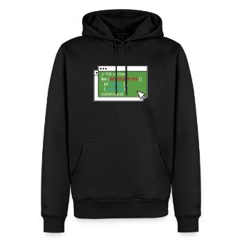 Cybersécurité Je préfère développer Programmer - Sweat à capuche Premium bio Homme - noir - Devant - Nico (187cm)