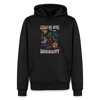 Les entomologistes célèbrent la diversité de la collection d’insectes - Sweat à capuche Premium bio Homme - noir - Devant - Nico (187cm)