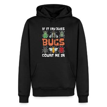 Entomologiste S’il s’agit d’insectes collectionneur d’insectes - Sweat à capuche Premium bio Homme - noir - Devant - Nico (187cm)