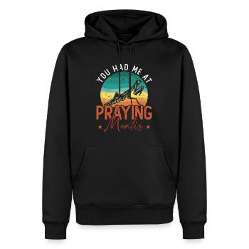 Entomologiste Vous m’avez eu à Praying Mantis Insects - Sweat à capuche Premium bio Homme - noir - Devant - Nico (187cm)