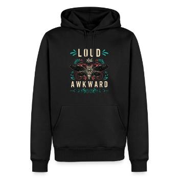 Cigales Bruyantes Et Maladroites Aime La Cigale Périodique - Sweat à capuche Premium bio Homme - noir - Devant - Nico (187cm)