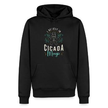 Cicadas I Believe In Cicada Magic Flying Insects - Männer Premium Bio Hoodie - Schwarz - Vorne - Nico (187cm)