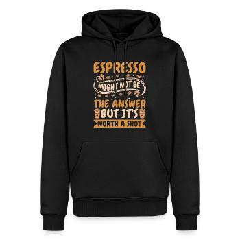 Espresso Might Not Be The Answer Coffee Drinker - Männer Premium Bio Hoodie - Schwarz - Vorne - Nico (187cm)
