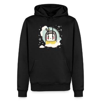 Chibi Kawaii Tofu Geisha - Männer Premium Bio Hoodie - Schwarz - Vorne - Nico (187cm)