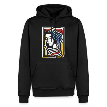 Das wunderschöne Labyrinth - Männer Premium Bio Hoodie - Schwarz - Vorne - Nico (187cm)