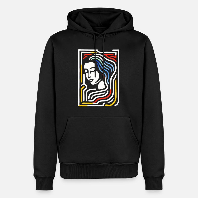Le beau labyrinthe - Sweat à capuche Premium bio Homme - noir
