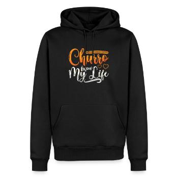 Churro Know My Life Dessert Loves Cinnamon Churros - Sweat à capuche Premium bio Homme - noir - Devant - Nico (187cm)