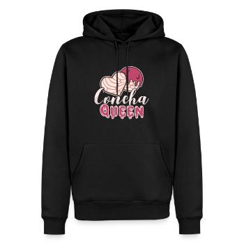 La reine Concha aime le pain sucré aux coquilles Dulce Conchas - Sweat à capuche Premium bio Homme - noir - Devant - Nico (187cm)