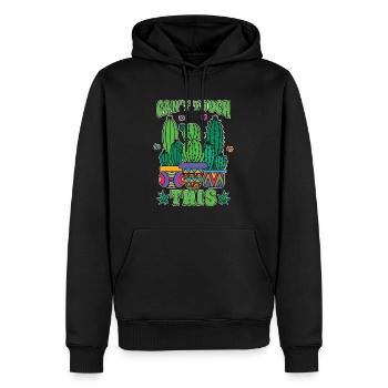 La succulente ne peut pas toucher cette plante en pot de cactus - Sweat à capuche Premium bio Homme - noir - Devant - Nico (187cm)