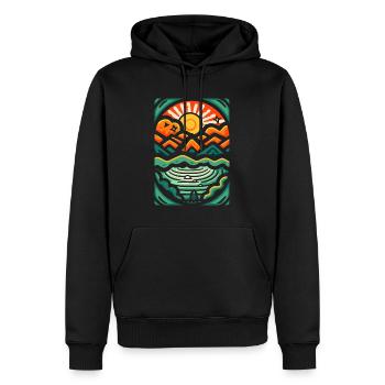 L’incarnation de la nature - Sweat à capuche Premium bio Homme - noir - Devant - Nico (187cm)