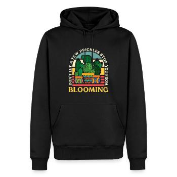 Succulent Don't Let A Few Prickles Stop You Garden - Men’s Premium Organic Hoodie - black - Front - Nico (187cm)