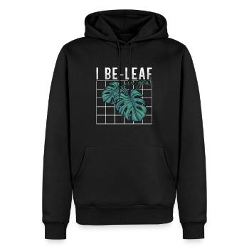 Botany I Be-Leaf In You Horticulture Indoor Plants - Männer Premium Bio Hoodie - Schwarz - Vorne - Nico (187cm)